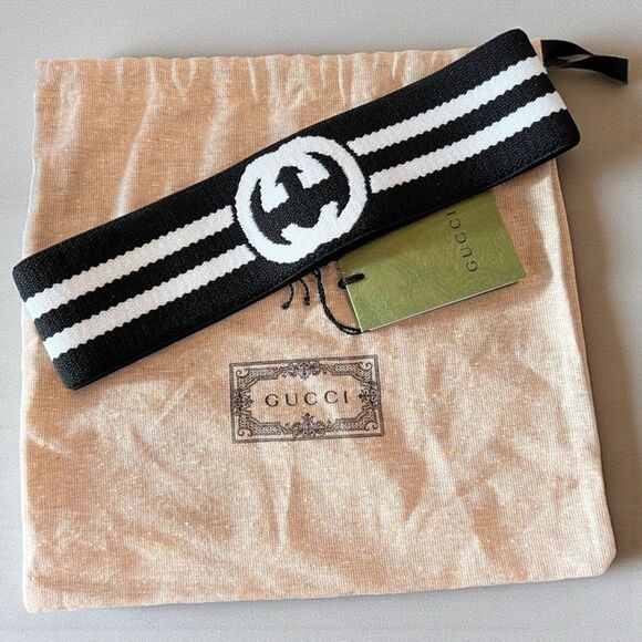 Gucci Adidas NWT Monochrome Knit Headband - Picture 1 of 2